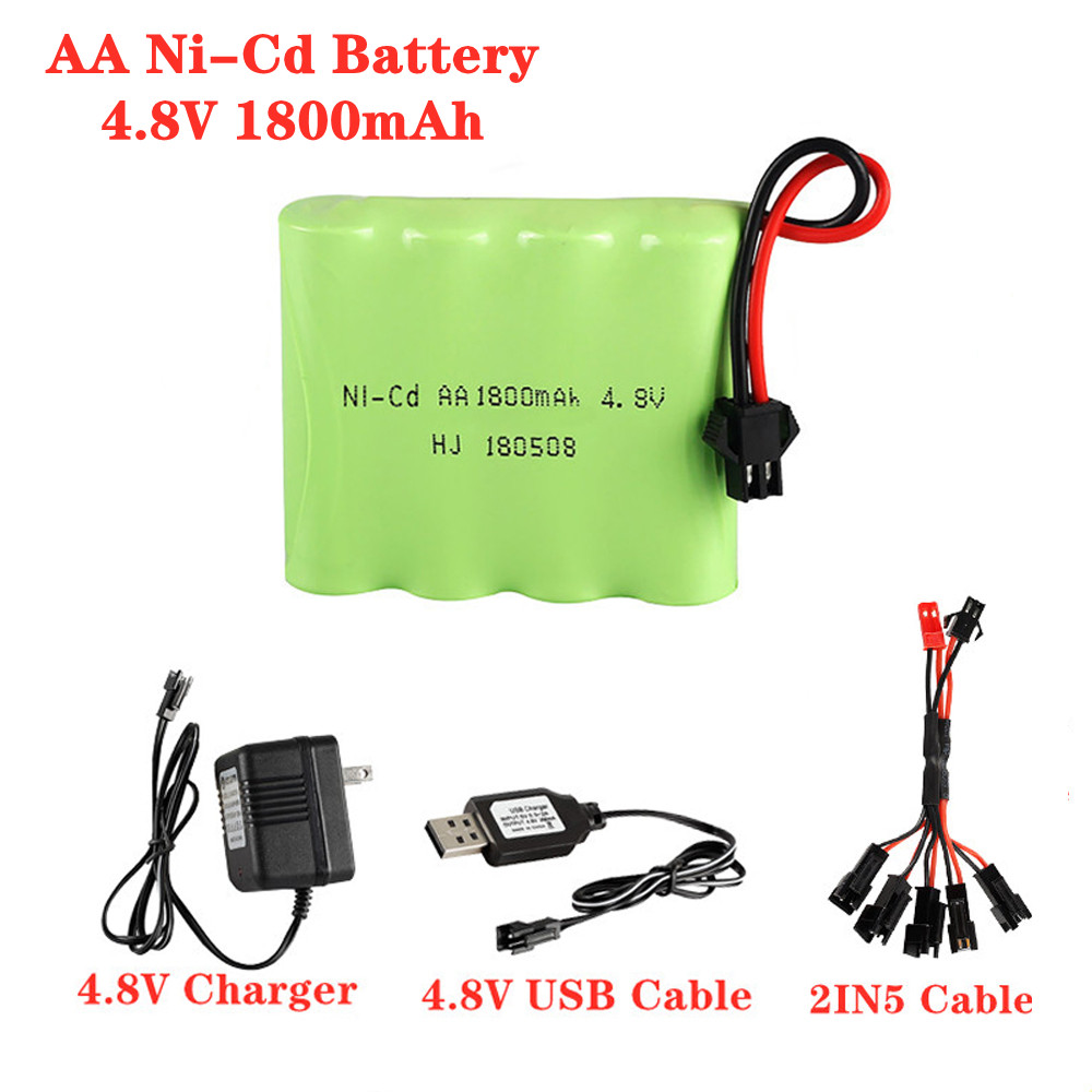 Rc Hobby Charger - 4.8V 1800mAh Ni-Cd AA pil şarj